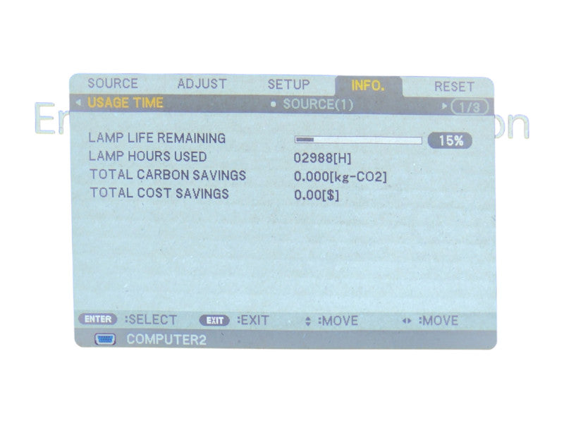 NEC NP-V260X DLP Projector w/ Lamp Hour: 2988Hrs