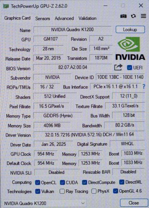 LENOVO ThinkStation P410, Xeon E5-1650 v4 3.60GHz, 16GB RAM, 512GB NVMe,K1200