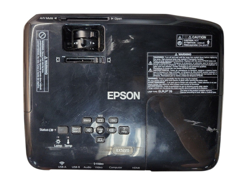 Epson EX5250 Pro XGA 1024x768 3LCD Projector 3600-Lumens 1795 lamp hours