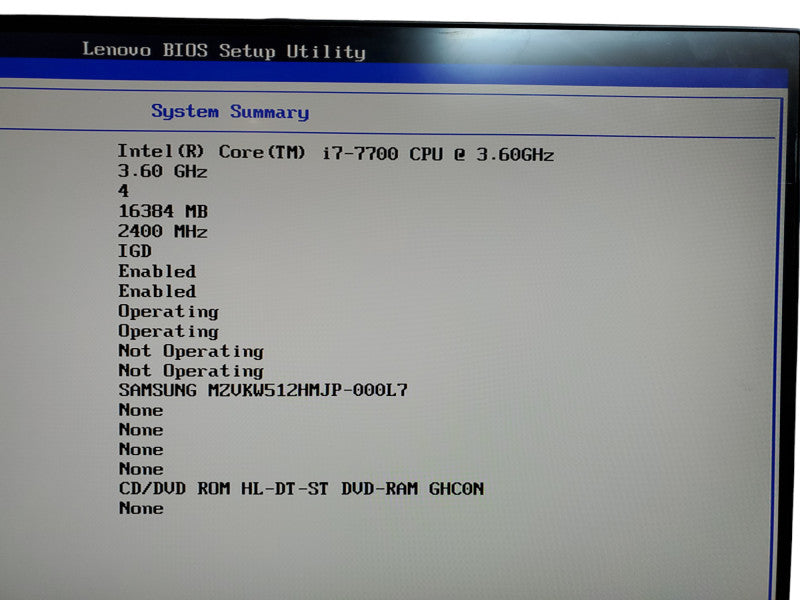 Lenovo ThinkStation P320 Tower Intel i7-7700 @3.60GHz  16GB RAM No HDD