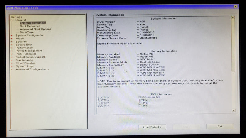 Dell Precision T1700 | Xeon E3-1241 v3 | 16GB DDR3 | No HDD/GPU Q