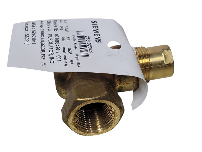 Siemens 259-02044 Valve 3/4 only _