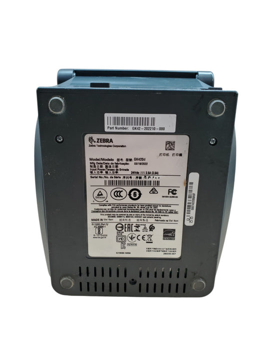 Zebra GK420d | GK42-202210-000 | Thermal Label Printer Q