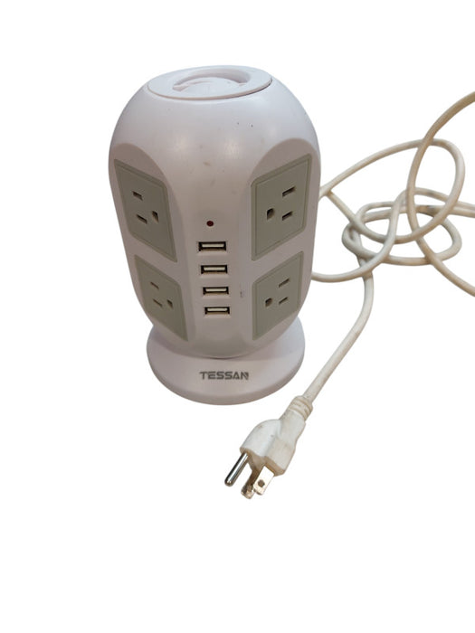 Tower Surge Protector Power Strip 10 ft, TESSAN Long Flat  With USB Ports