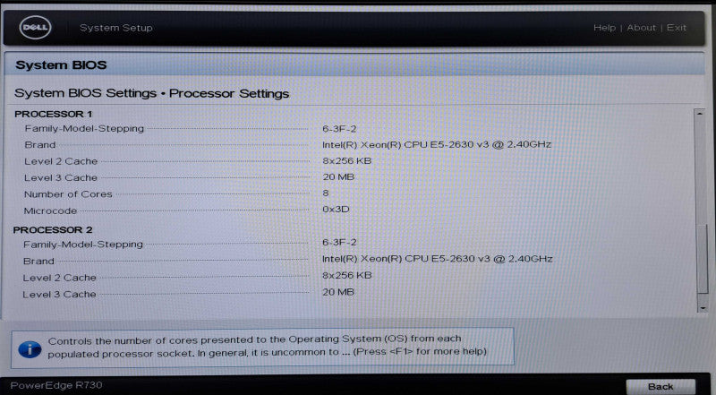 Dell R730 2U 8x 2.5"| 2x Xeon E5-2630 v3 @2.40GHz, 64GB DDR4, No RAID