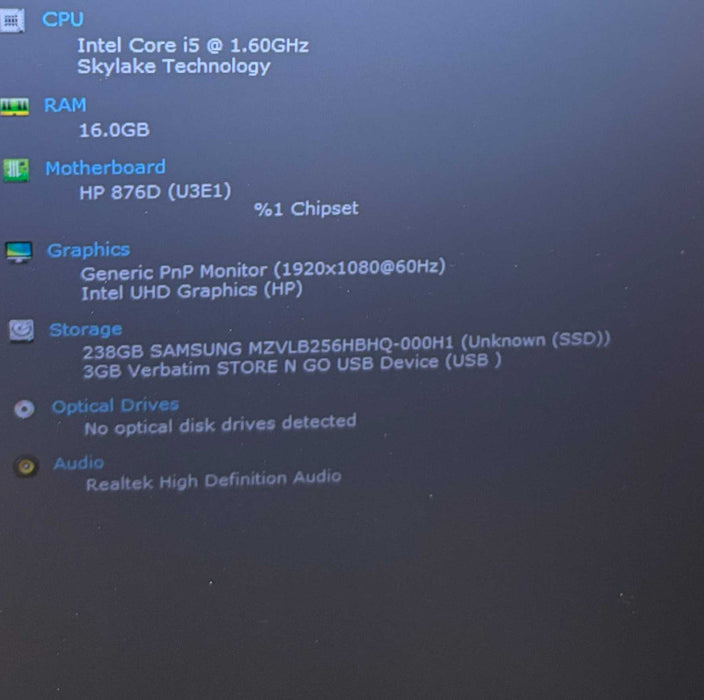 HP EliteBook x360 1040 G7 TOUCH i5-10210U@1.6GHz 16GB RAM 256GB SSD  Lap200