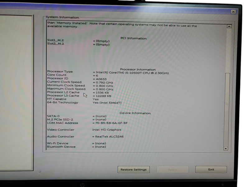 Dell Optiplex 3080 USFF I5-10500T | 16GB Ram | No HDD