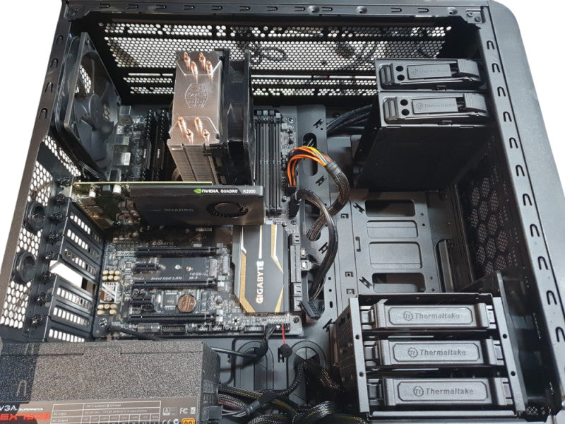 Custom PC, GIGABYTE GA-X99-SLI, i7-5820K @3.3GHz, 16GB DDR4, Quadro K2000