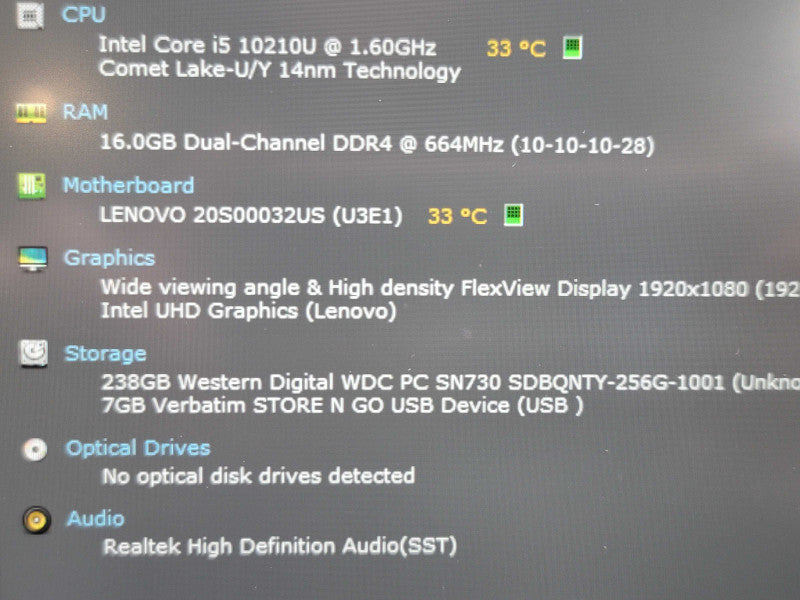 Lenovo ThinkPad T14| i5-10210U| 16GB DDR4| 256GB SSD  β Lap200