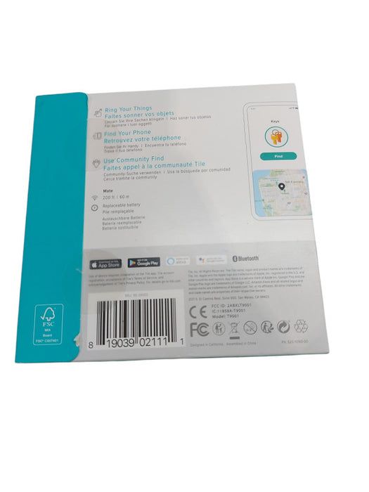 Tile Mate 2-pack Bluetooth Tracker, Keys Finder and Item Locator for Key, Bag