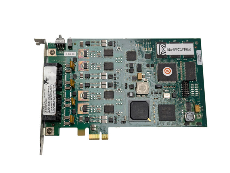 Dialogic Corp. D4PCIU 44-0053-02 4 port analog telephony board for PCI-E -