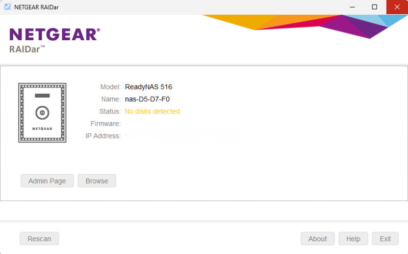Netgear RN51600 6-Bay ReadyNAS | No HDD/Caddies | *READ*