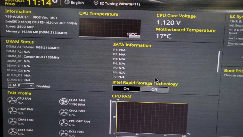 Intel XEON E5-2610 v3 | ASUS X99-A/USB 3.1 | 16GB RAM | I/O Plate + LC %