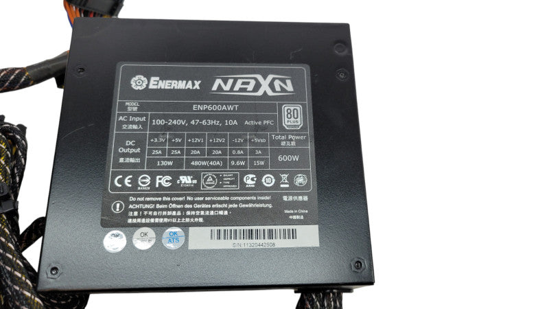 ENERMAX 600W Non-Modular ATX PSU (ENP600AWT) %