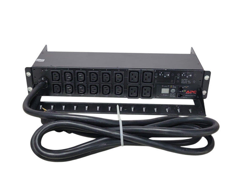 APC AP7811 Metered PDU 2U 24A 208V 50/60Hz 12XC13 4XC19 with Rack Ears _