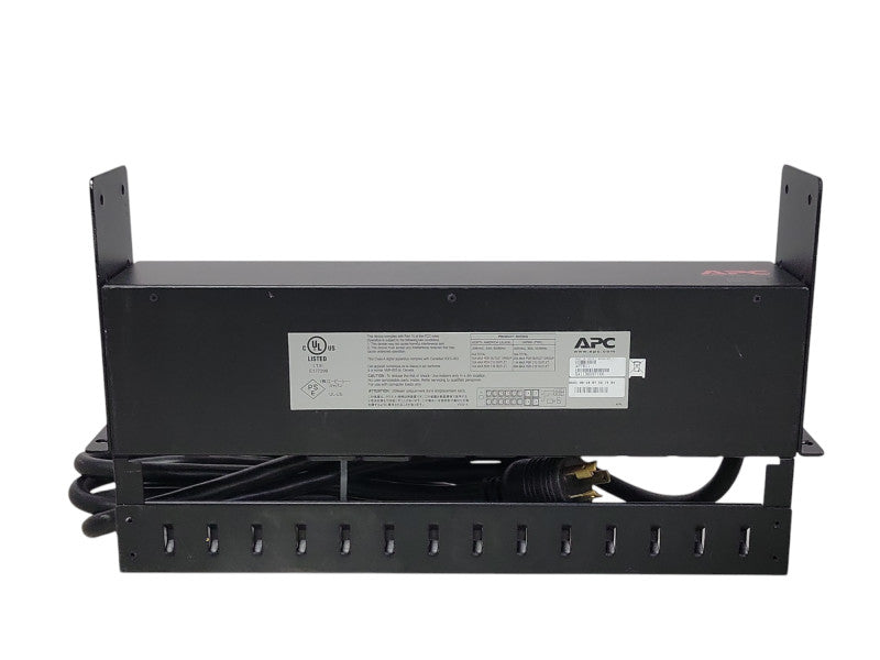 APC AP7811 Metered PDU 2U 24A 208V 50/60Hz 12XC13 4XC19 with Rack Ears _