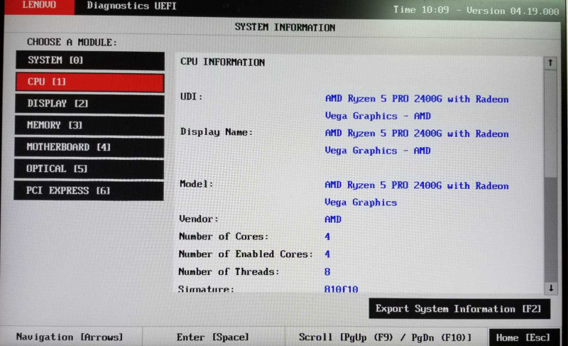 Lenovo ThinkCentre M725s SSF | AMD Ryzen 5 Pro 2400G  | 8GB RAM - NO HDD