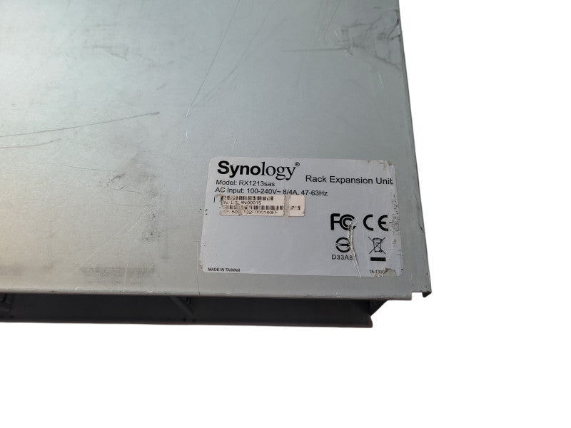 Synology RX1213sas Rack Expansion Unit 12 Bay Enclosure No HDD/Caddies/Ears !