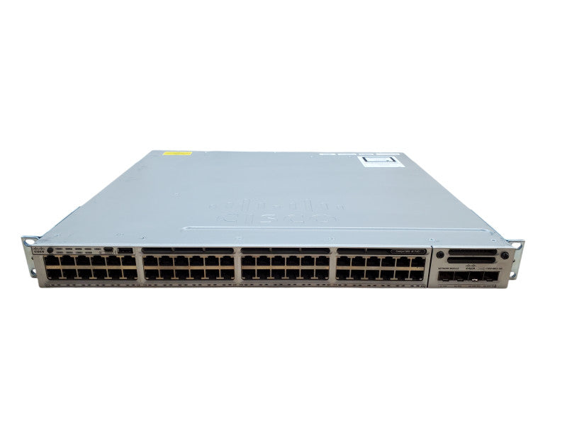 Cisco WS-C3850-48F-S 48-Port Gigabit PoE+ Switch 1x 1100W PSU C3850-NM-2-10G