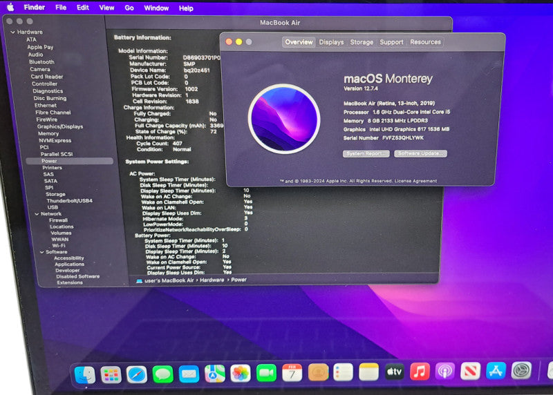 Apple MacBook Air 13" 2019 | Core i5-8210Y @1.60GHz, 8GB RAM, 256GB SSD