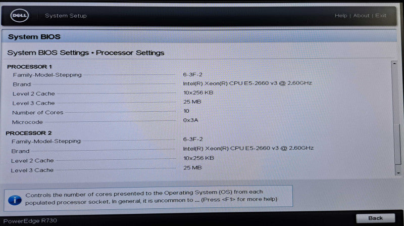 Dell R730 2U 8x 2.5"| 2x Xeon E5-2660 v3 @2.60GHz, 64GB DDR4, H730 Mini, SFP+