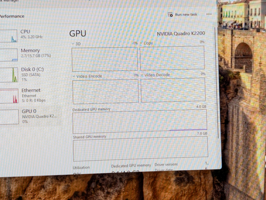 DELL Precision 5820 Intel Xeon W-2135 16GB RAM 256GB SSD Quadro K2200 4GB  -