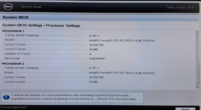Dell R430 1U 4x 3.5" | 2x Xeon E5-2623 v4 @2.60GHz, 32GB DDR4, H730 Mini