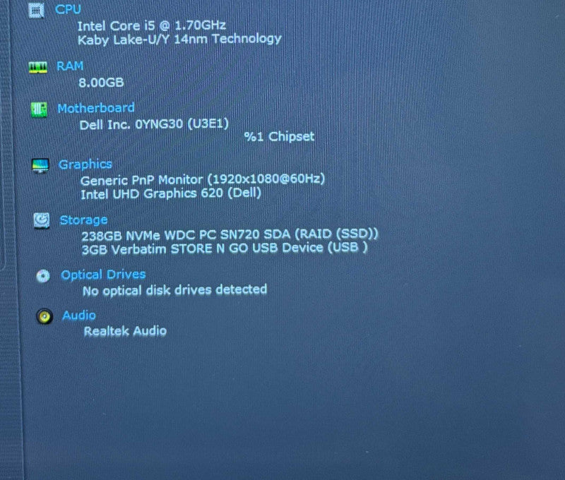 Dell Latitude 7390 2-in-1 TOUCH i5-8350U 8GB 256SSD No Power Adapter READ Q Lap200