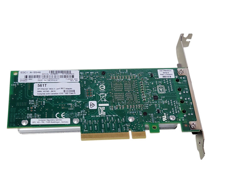 HP 561T Dual Port 10GB 10GBASE-T Ethernet Network Adapter RJ-45 PCI-E _