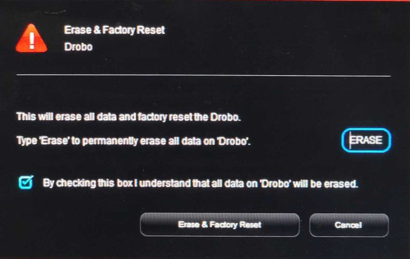 DROBO DATA ROBOTICS B800I ARRAY STORAGE ENCLOSURE 8x 2TB HDDs, READ _