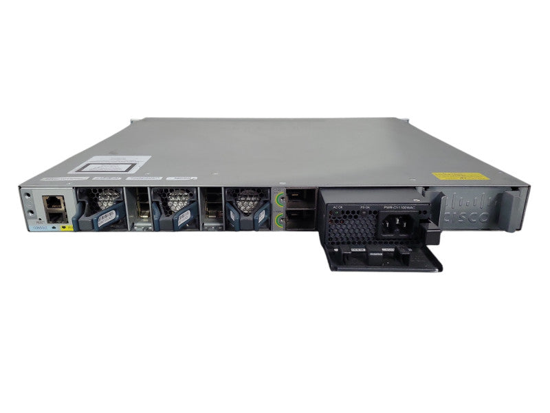 Cisco WS-C3850-48F-S 48-Port Gigabit PoE+ Switch 1x 1100W PSU C3850-NM-2-10G !