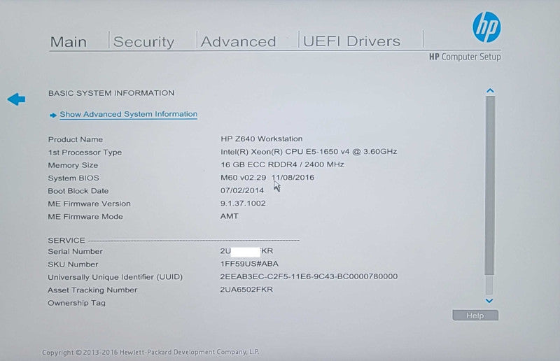 HP Z640 WorkStation Xeon E5-1650v4 3.60GHz, 16GB DDR4, FirePro W7100 _