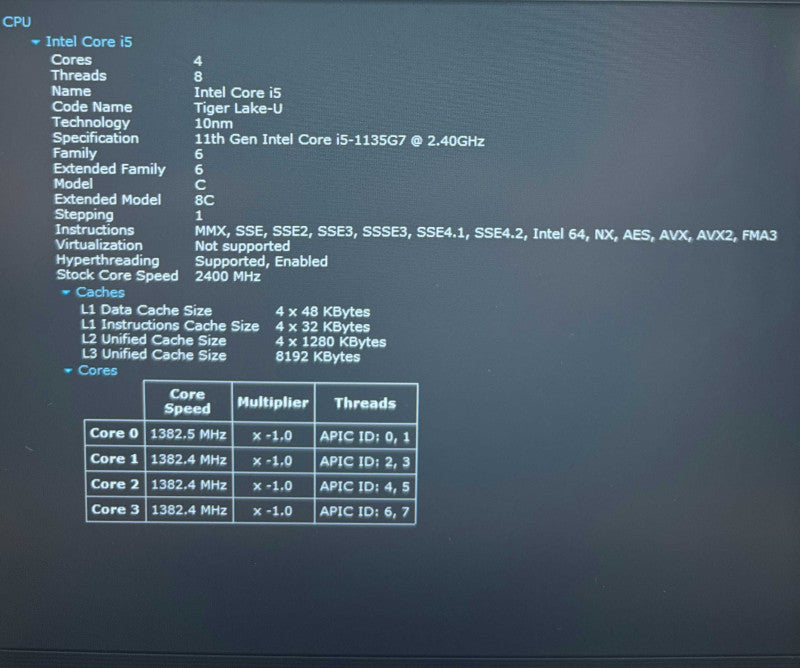 Dell Latitude 5420 Intel Core i5-1135G7@2.4GHz 16GB RAM 256GB SSD  Lap200