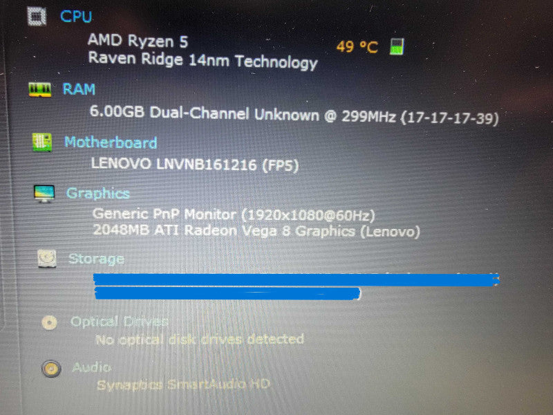 Lenovo V330 Ryzen 5 | 6GB RAM | No storage | No power adapter | For Parts  BudLap