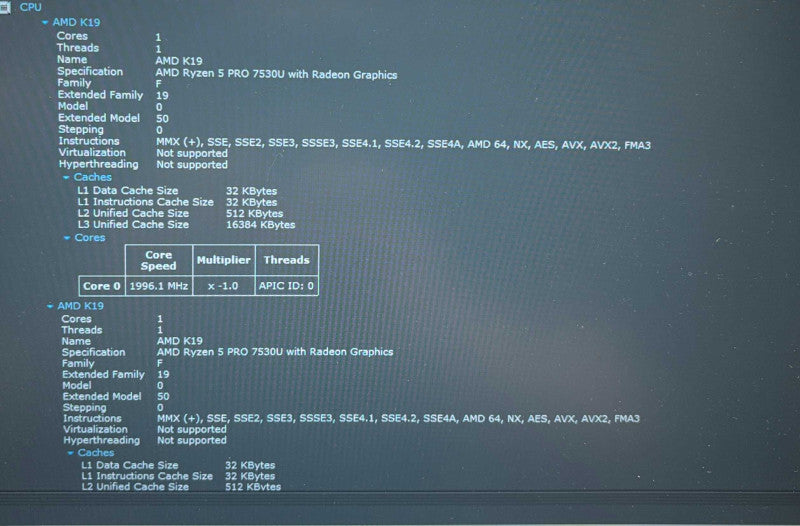 Lenovo ThinkPad L14 Gen 4 AMD Ryzen 5 PRO 7530U 16GB RAM 256GB SSD READ! Q Lap200
