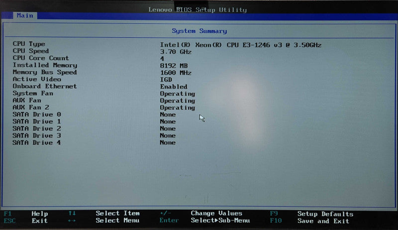 Lenovo ThinkServer RS140 1U, Xeon E3-1246 v3 3.5GHz, 8GB RAM, SAS 9240-8i