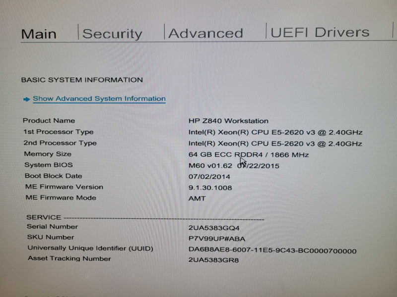 HP Z840 - 2x Xeon E5-2620 v3 | 64GB RAM | 512GB SSD | 1125W PSU %
