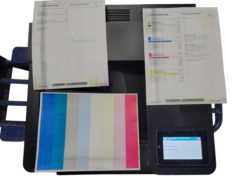 hp color LaserJet enterprise m651 CZ256A with toners, READ _