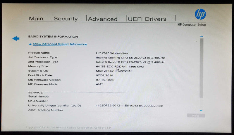 HP Z840 Workstation | Xeon E5-2620 v3 | 64GB DDR4 | No HDD / No GPU