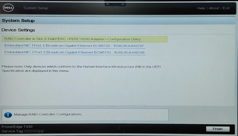 Dell PowerEdge T330, Xeon E3-1220 v5 3.00GHz, 8GB DDR4, H330 RAID, 2x 2TB SAS