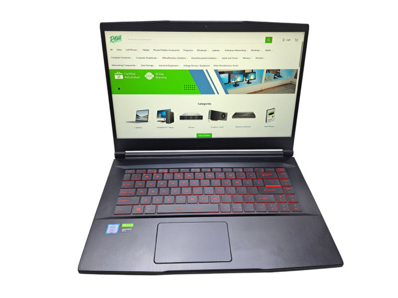 MSI GF63 Thin Gaming | i7-9750H @ 2.60GHz, 16GB DDR4, GTX1650, 256GB NVMe  Lap200
