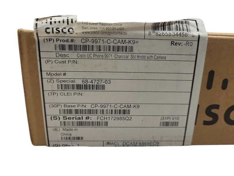 Cisco CP-9971 VoIP IP Phone Color Touchscreen CP-9971-C-K9 Brand new Q$