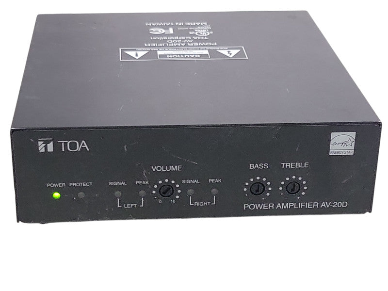 TOA Power Amplifier AV-20D Tested to power on, See Detail _