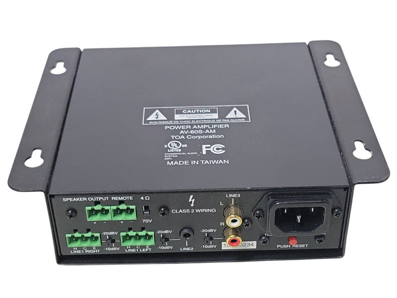 Toa AV-60S-AM Single Channel Digital Compact Power Amplifier, READ _