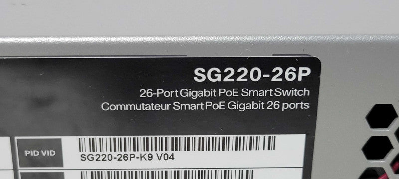 Cisco SG220-26P 26-Port Gigabit PoE Smart Switch SG220-26P-K9 V04 _