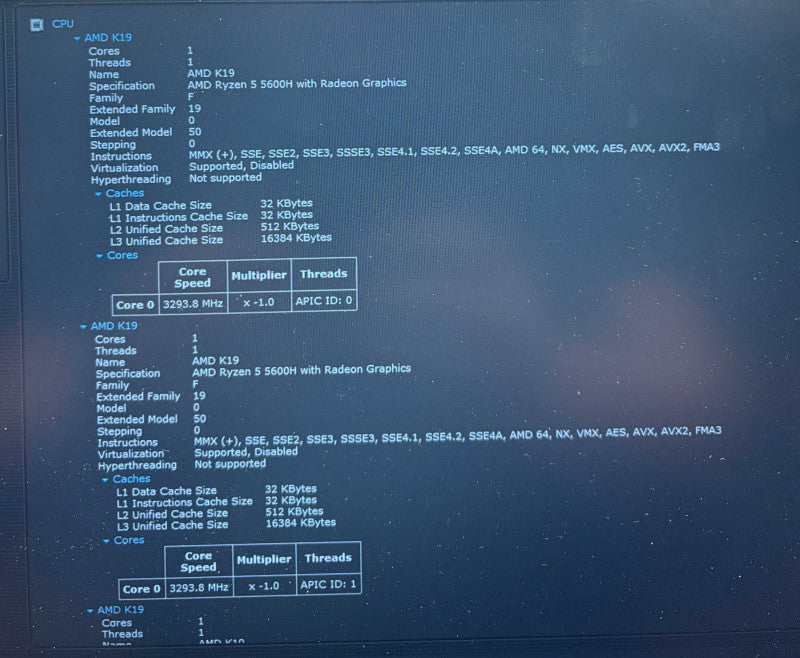 Lenovo Legion 15ACH6 Ryzen 5 5600H RX6600M 16GB RAM 512SSD Faulty Webcam READ  Lap200