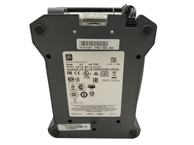 Zebra ZP505 Direct Thermal Label Printer w/ Power Supply Base ZP505-0503-002 $