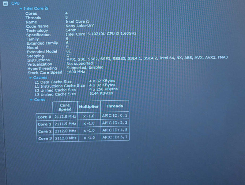 Lenovo ThinkPad L15 i5-10210U 16GB 256SSD Cracked Corner READ!  Lap200