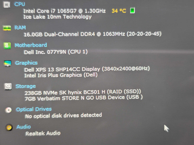 Dell XPS 13 9300| 4K TOUCH! | i7-1065G7| 16GB DDR4| 256GB SSD | NO ADAPTER  Qβ Lap200