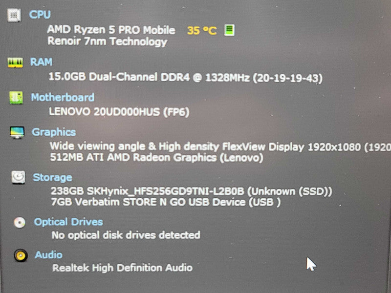 Lenovo ThinkPad T14 | Ryzen 5 4650U| 16GB DDR4| 256GB SSD  β Lap200